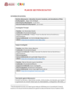 Plan de gestión de datos